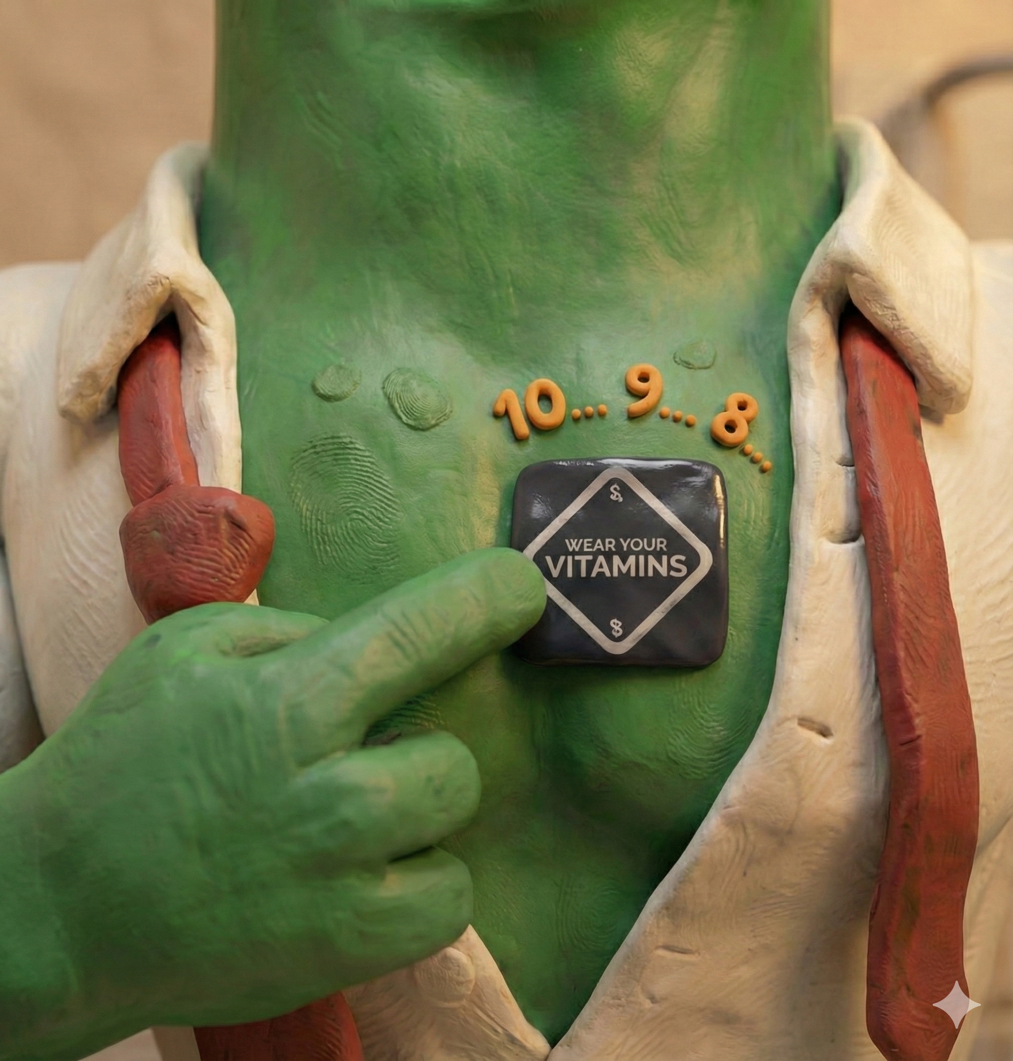 Pressing patch onto chest