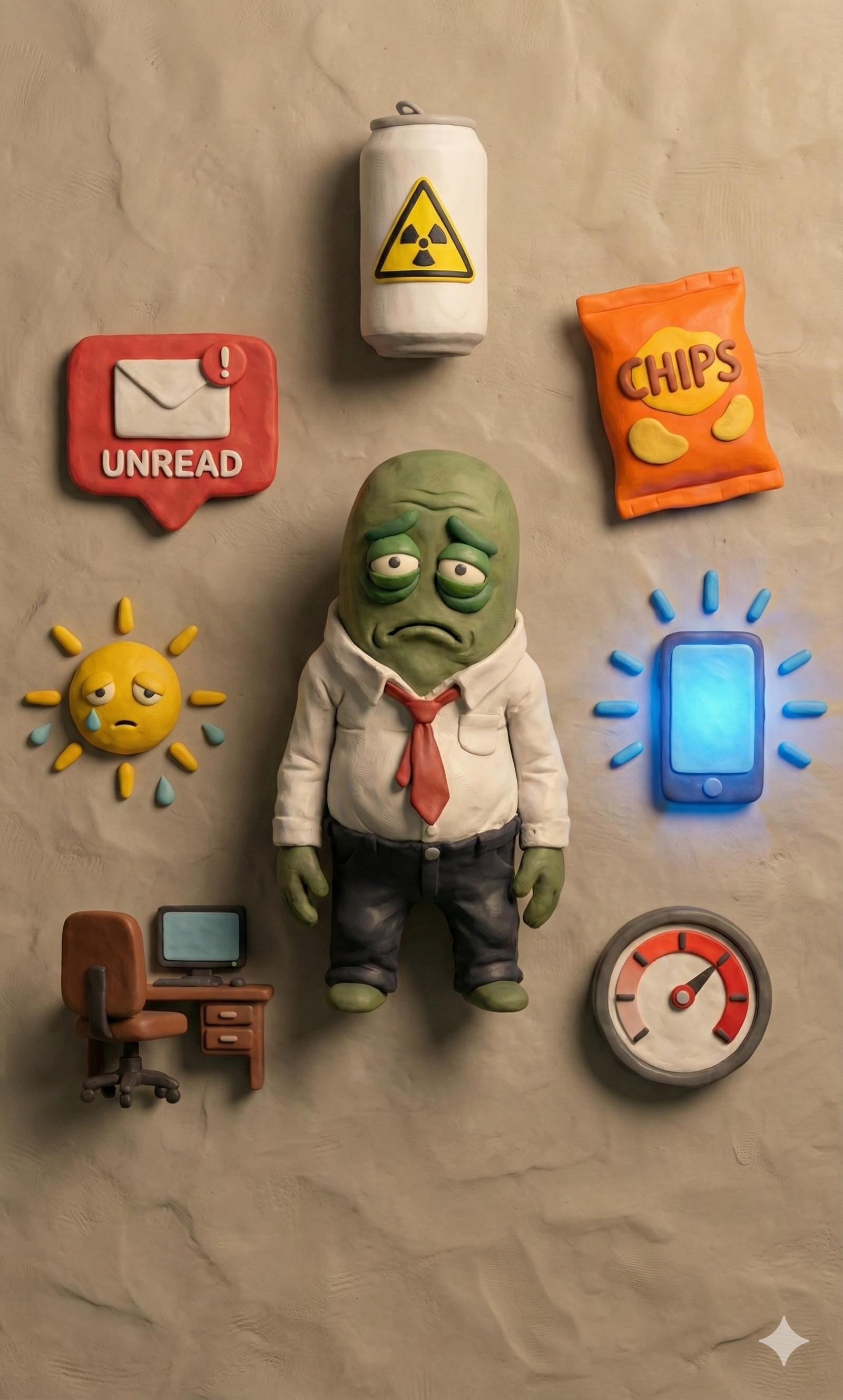 Pickle hero surrounded by 7 modern hormone stressors