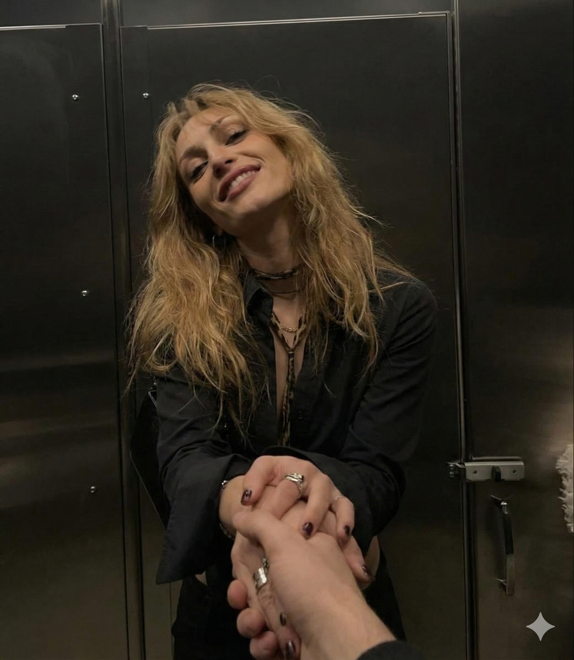 She's right there, looking at you